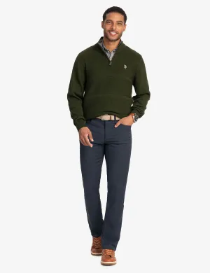1/4 ZIP TEXTURED SWEATER