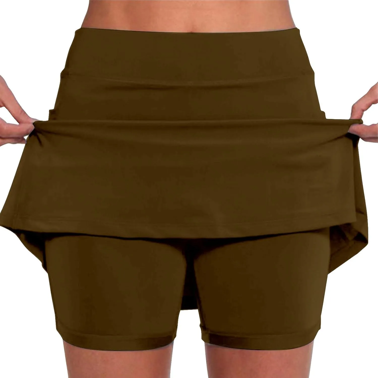 aihihe Women's Clothing Golf Skirts for Women Tummy Control Pleated Plus Size Maxi Dress with Shorts Underneath Running Shorts for Women 5 inch Inseam Womens Shorts Casual Knee Length