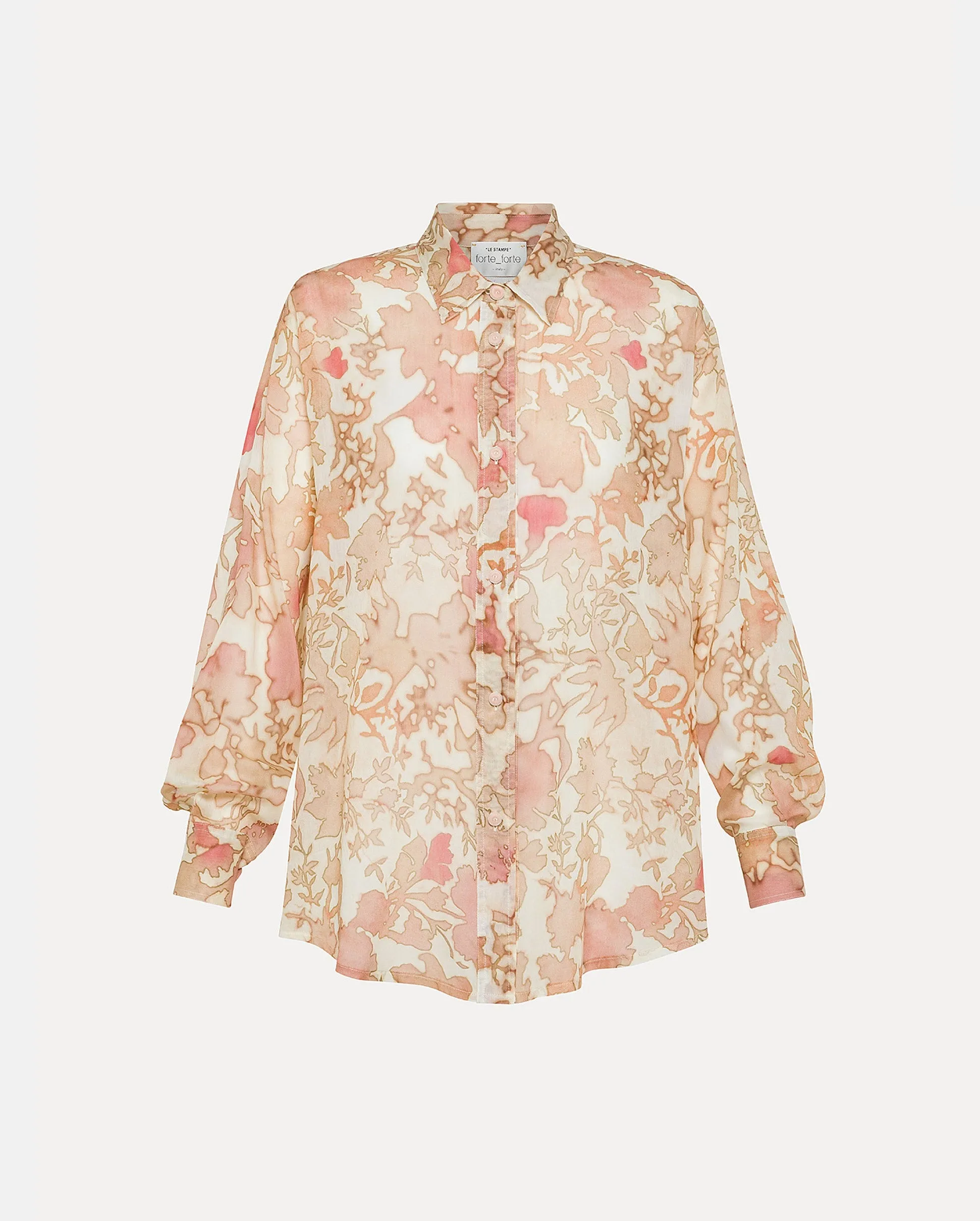 BLOOM MIST PRINT OVERSIZED SHIRT / CERISE