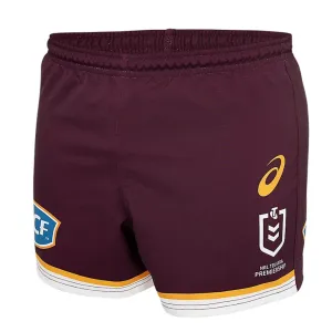 Brisbane Broncos Men's Replica Home Shorts NRL Rugby League by Asics
