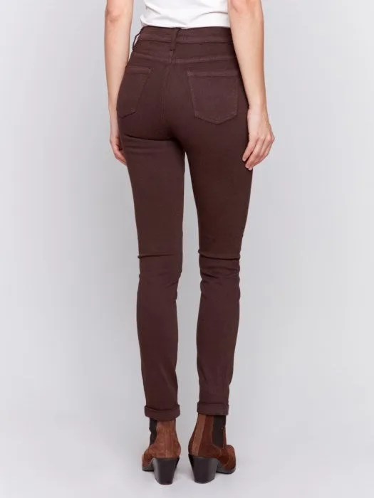 CHARLIE B CUFF HEM JEAN - MOCHA - C5309X188B212