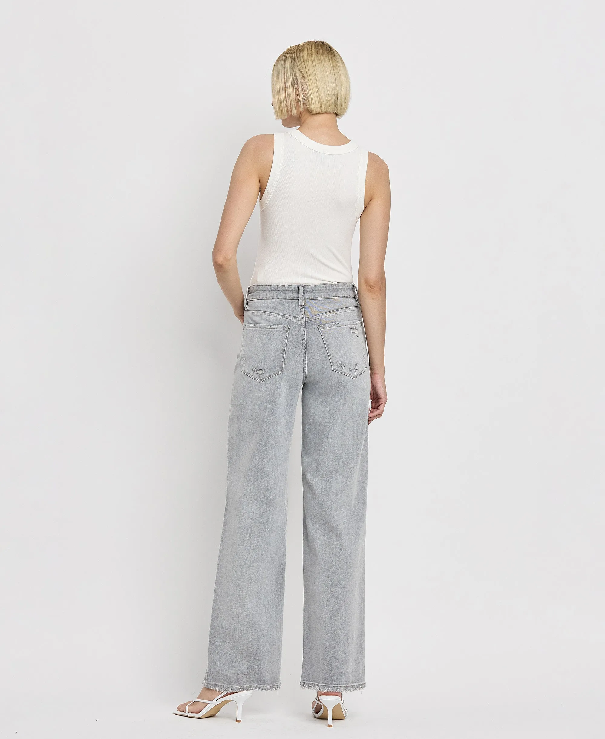 Clementine - High Rise Wide Leg Jeans