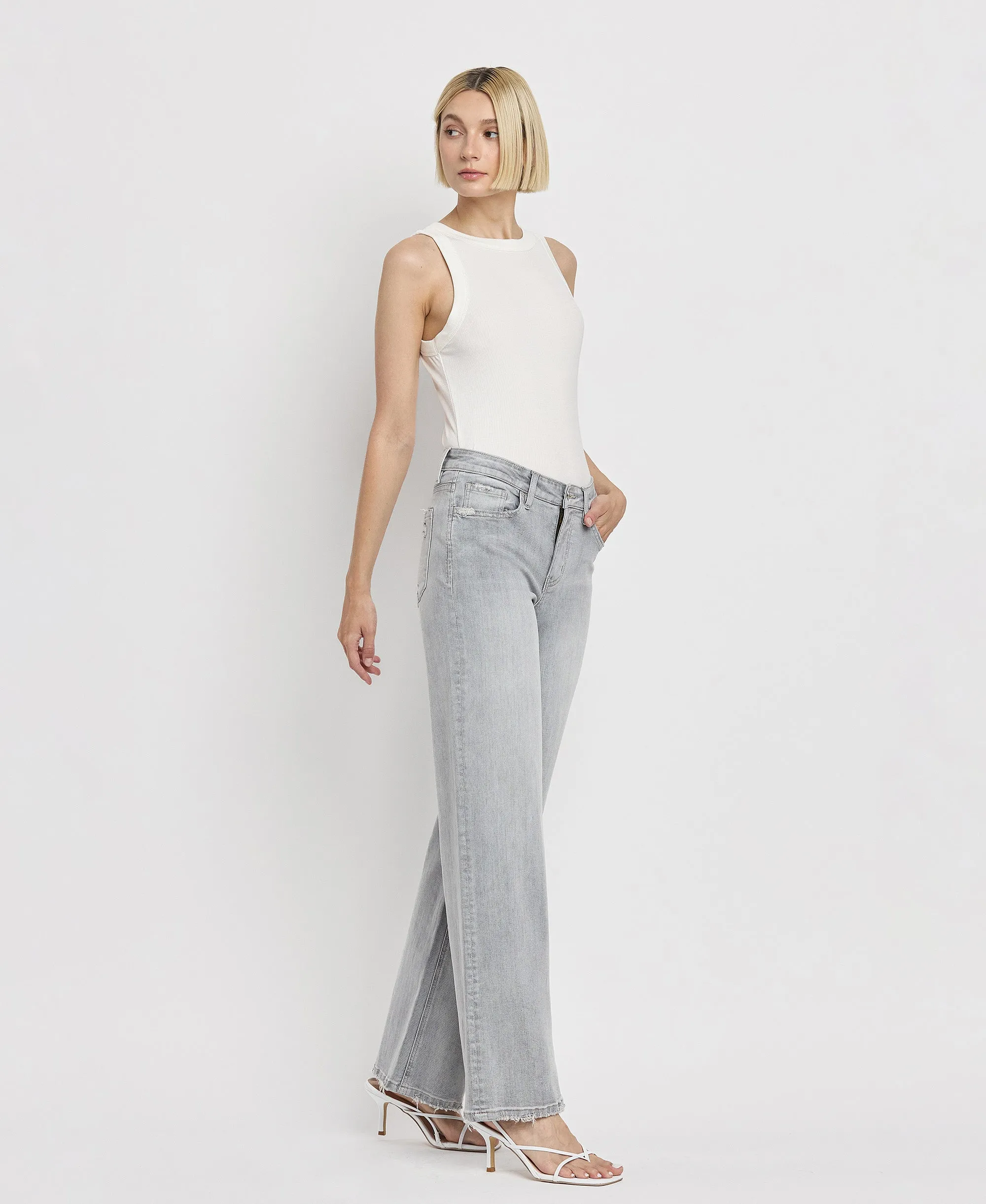 Clementine - High Rise Wide Leg Jeans
