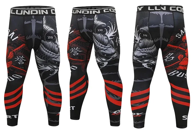 Cody Lundin - Bushido Carp - BJJ compression tights /rash guard / Spats /Pants