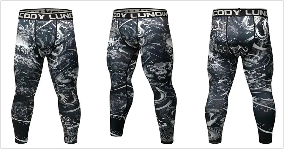 Cody Lundin - Collage - BJJ compression tights /rash guard / Spats /Pants