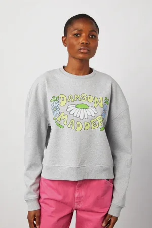 Damson Daisy Sweat - Grey