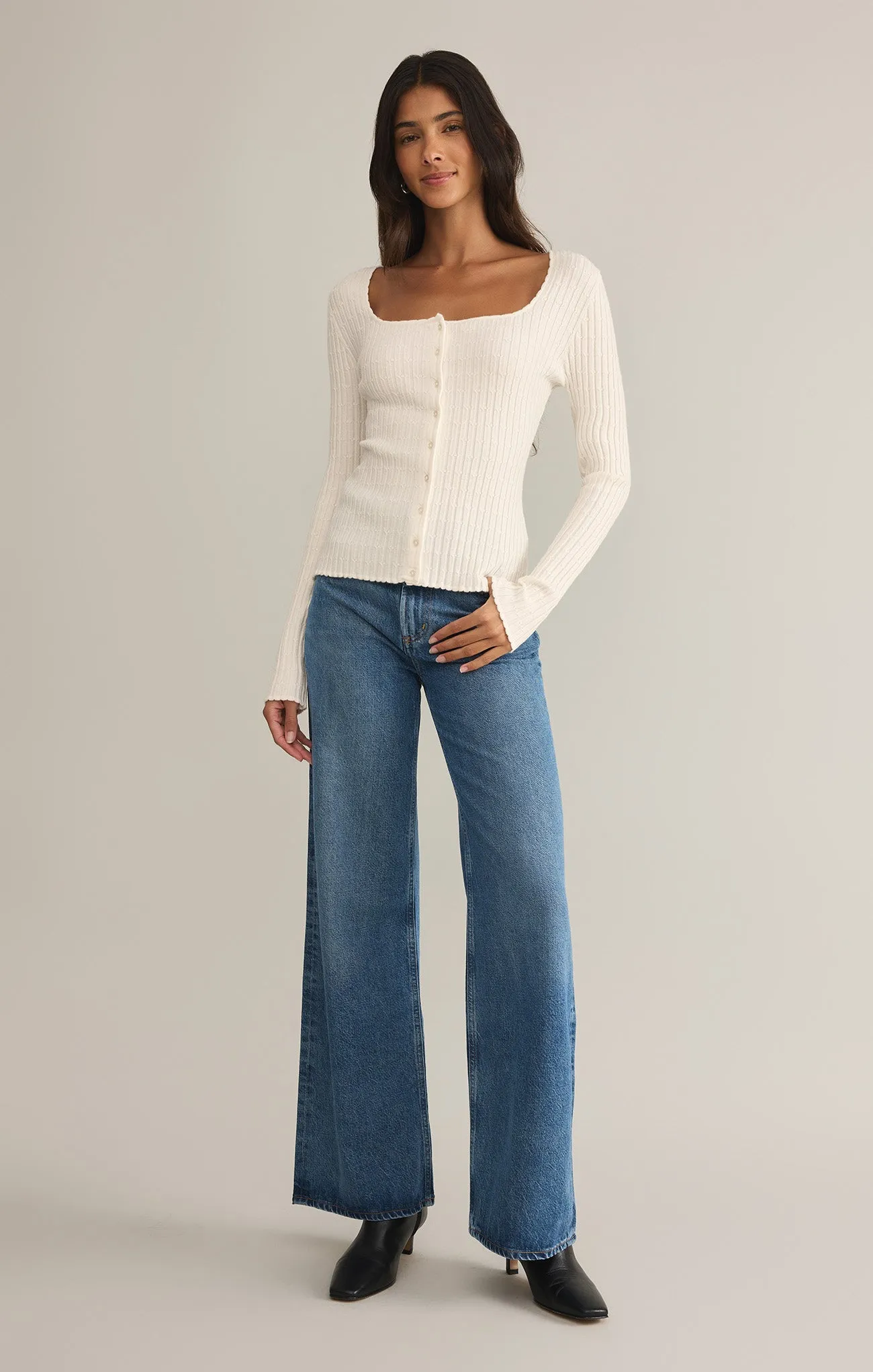 Emelie Button Up Sweater