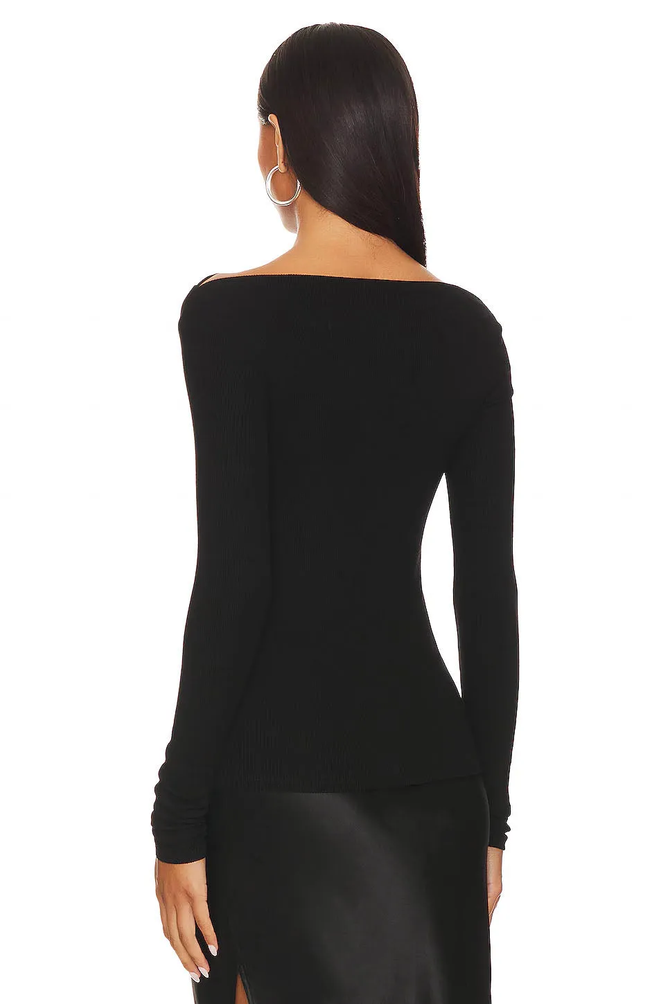 Enza Costa Silk Knit Boatneck Top