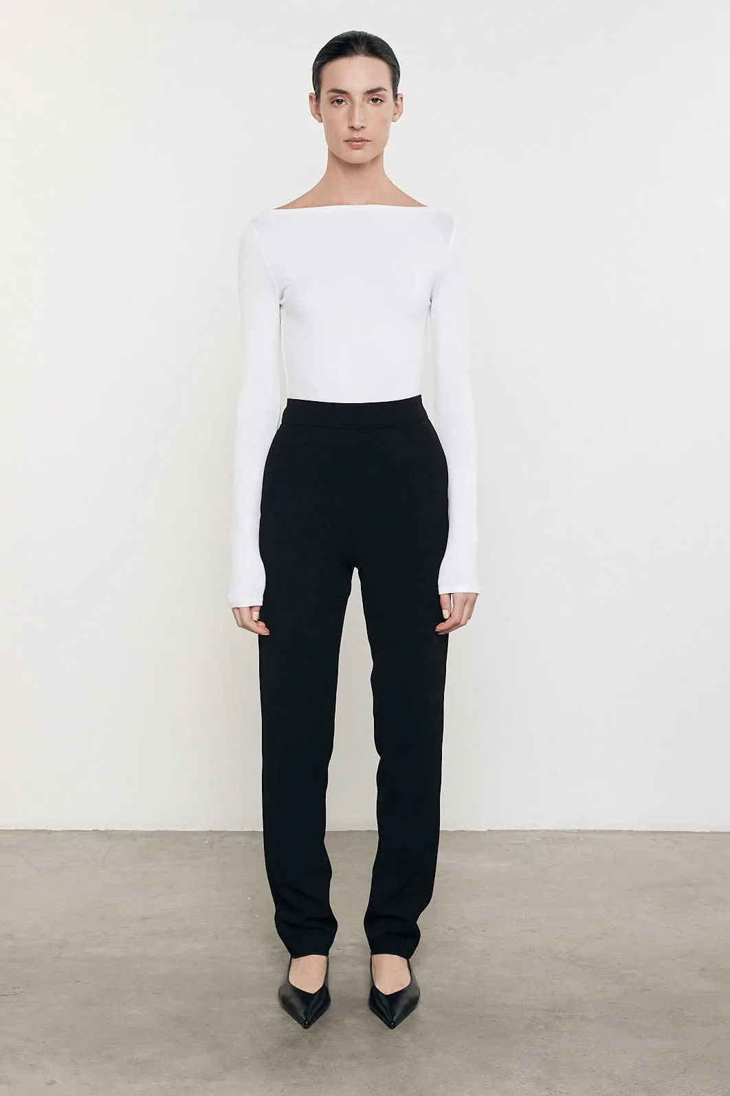 Enza Costa Silk Knit Boatneck Top