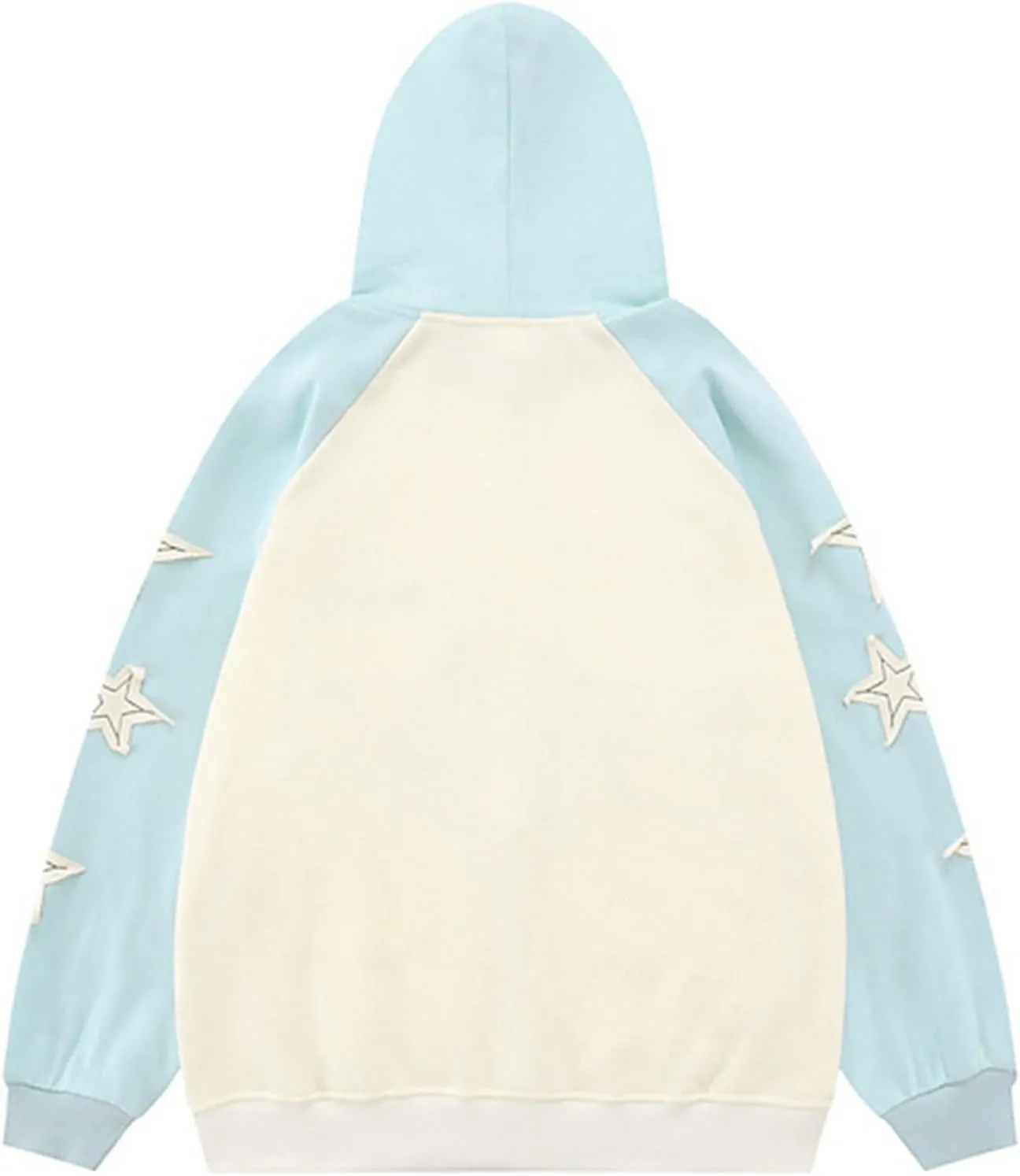 FantasyGears Women Y2K Zip Up Hoodie Star Graphic Hoodies Oversized Vintage Hooded Sweatshirt Streetwear Jacket