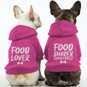 Food lover and Food sharer (sometimes) - Matching French Bulldog Hoodies – Stylish, Cozy & Personalized!