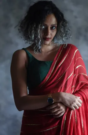 Green Color Silk Readymade Sleeveless Blouse