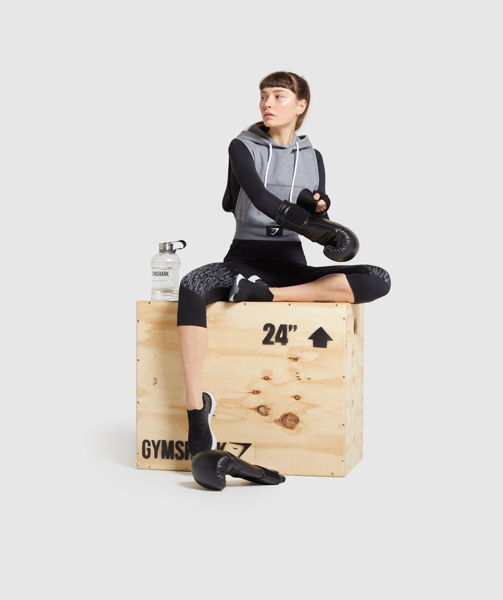 Gymshark Combat Sleeveless Hoodie - Smokey Grey Marl