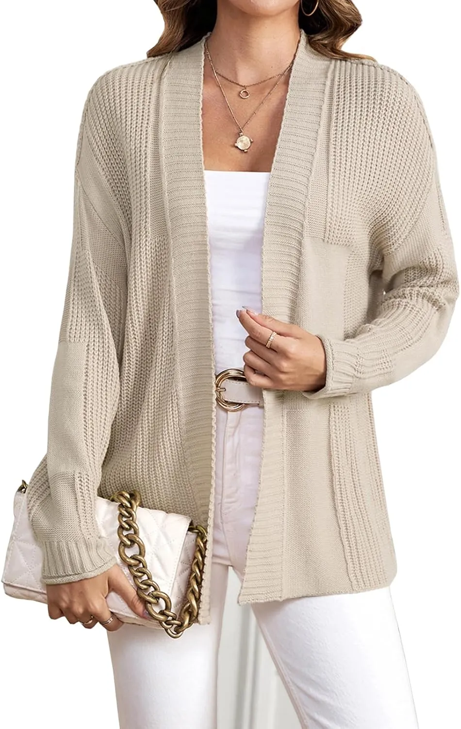 HELYO Women's Cardigans Sweater with Pockets Casual Lightweight Open Front Knit Cardigan Sweaters 363