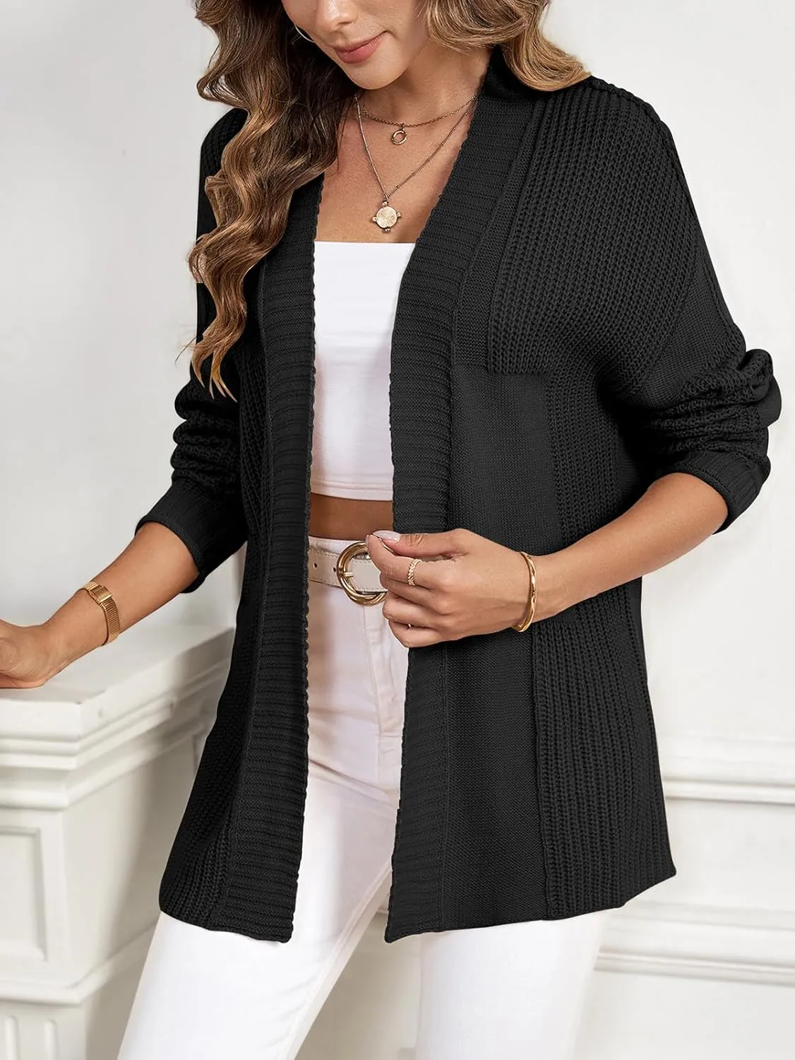 HELYO Women's Cardigans Sweater with Pockets Casual Lightweight Open Front Knit Cardigan Sweaters 363