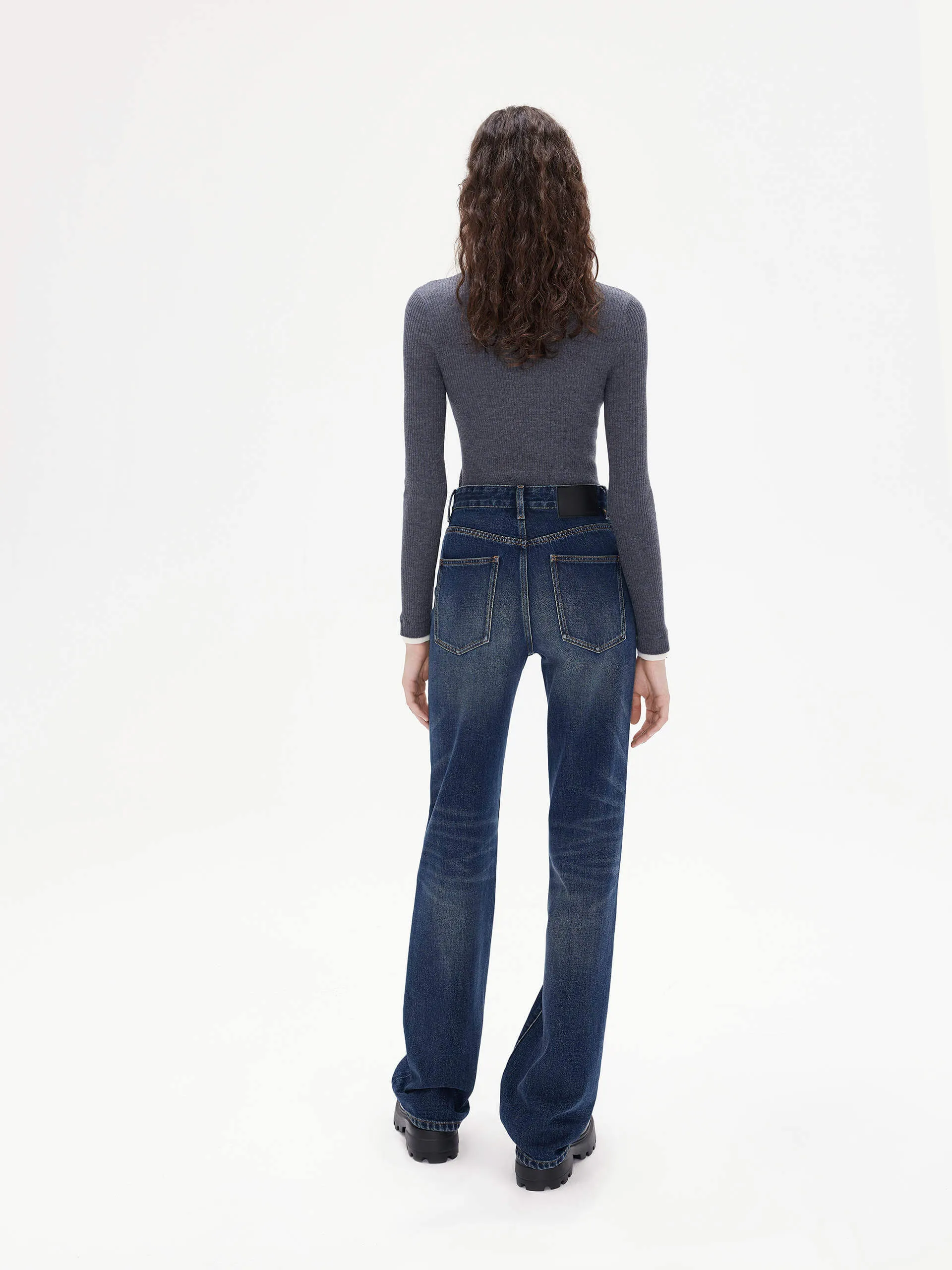 High Rise Straight Jeans