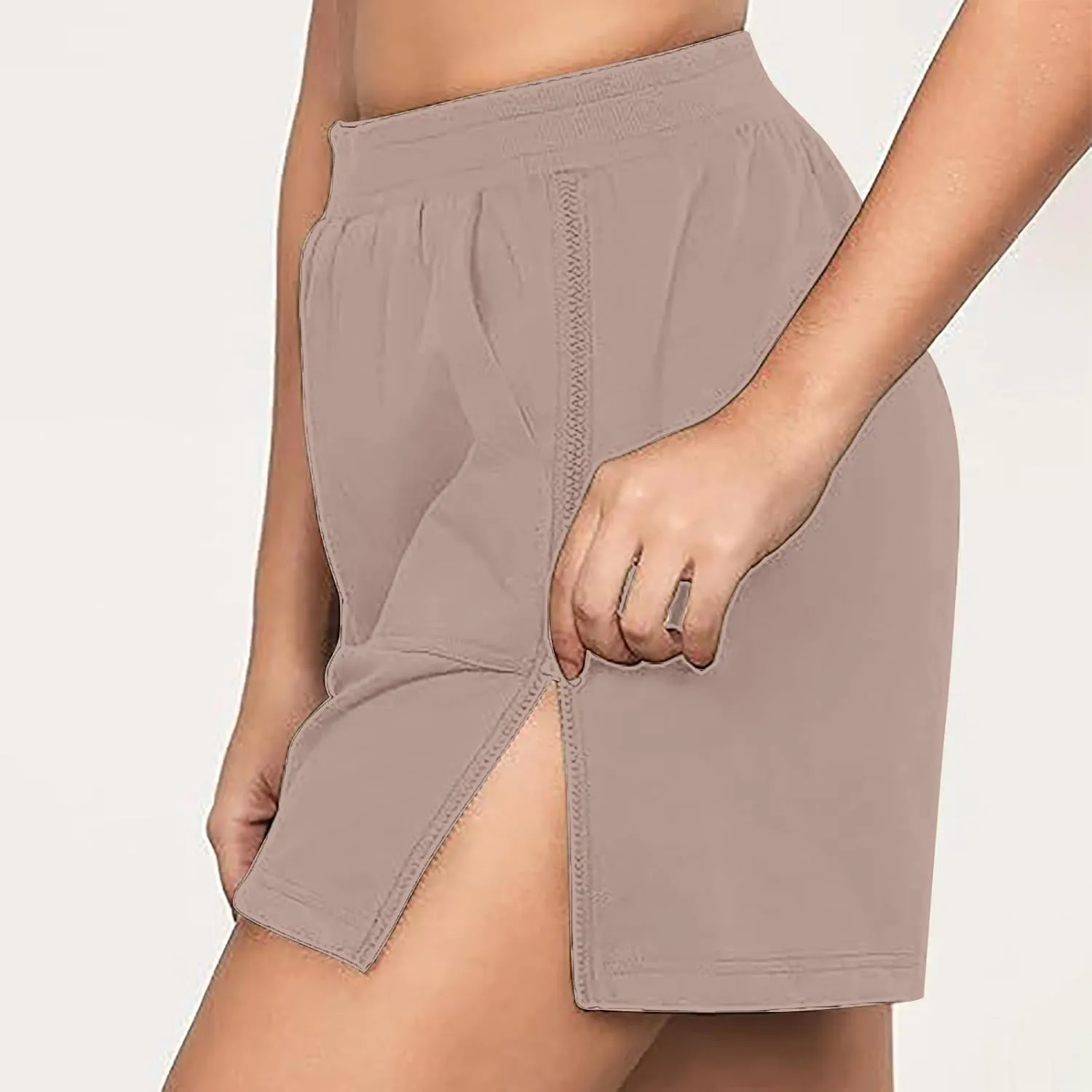 High Waisted Zipper Sweat Shorts for Women Summer Sports Casual Loose Fit Bermuda Yoga Walking Athletic Shorts