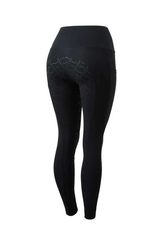 Horze Gillian Women's Full Seat Compression Tights (Black)