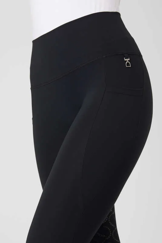 Horze Gillian Women's Full Seat Compression Tights (Black)