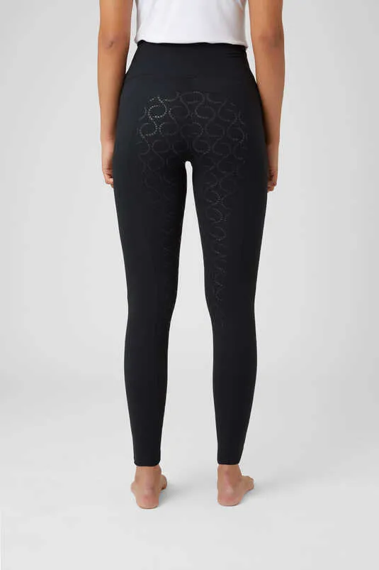 Horze Gillian Women's Full Seat Compression Tights (Black)