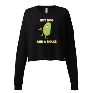 Hot Dog and a Snake (Mishap) - Women's Cropped Sweatshirt