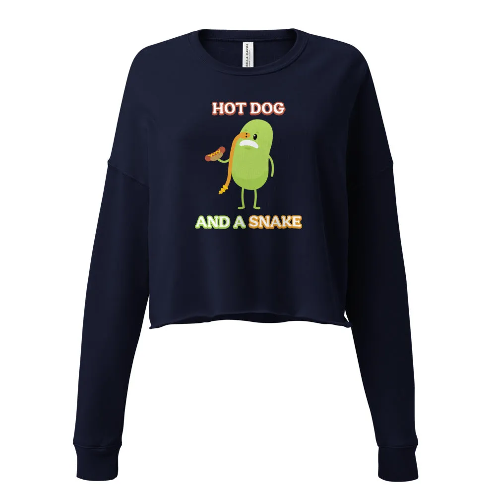 Hot Dog and a Snake (Mishap) - Women's Cropped Sweatshirt