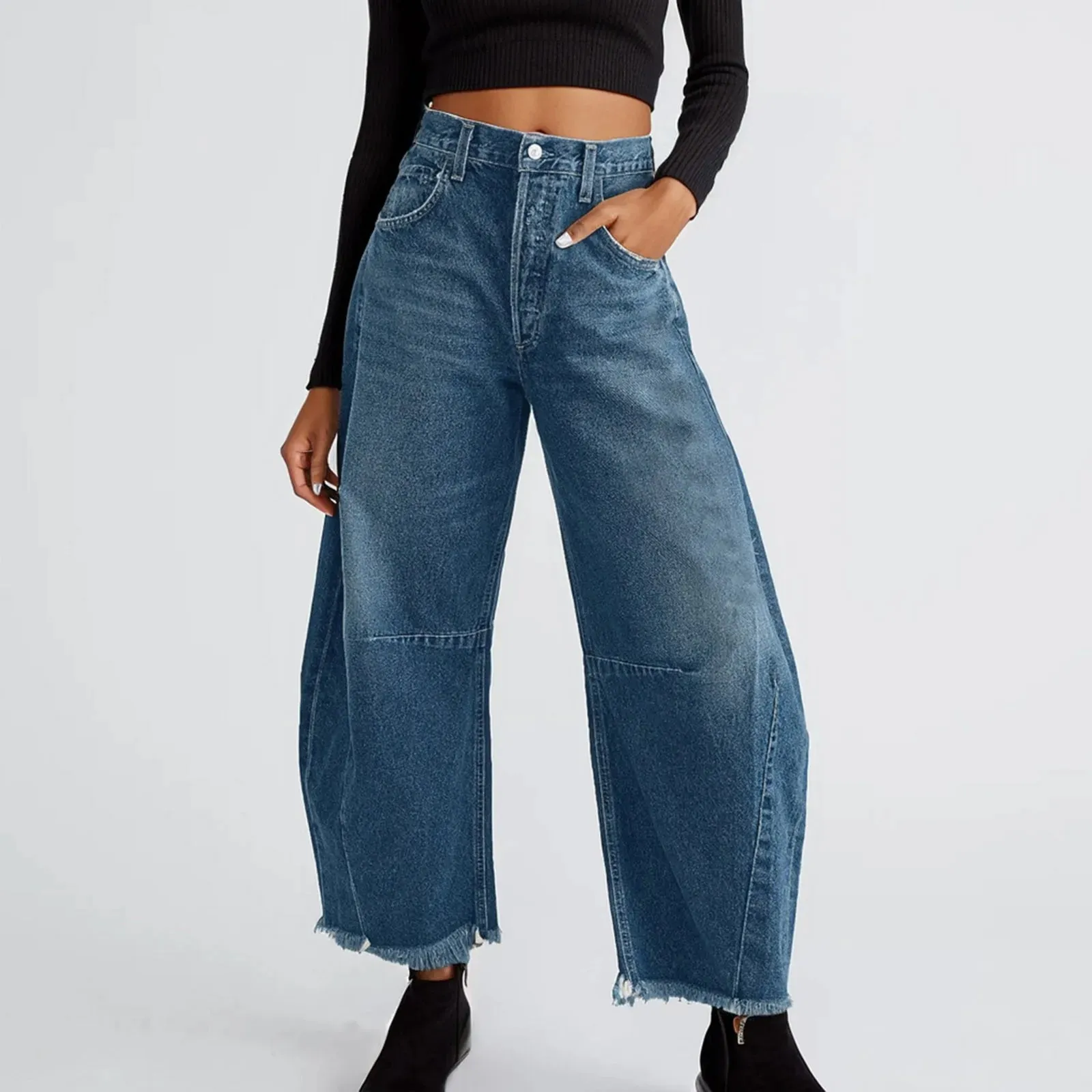 Joanie High Rise Barrel Jeans