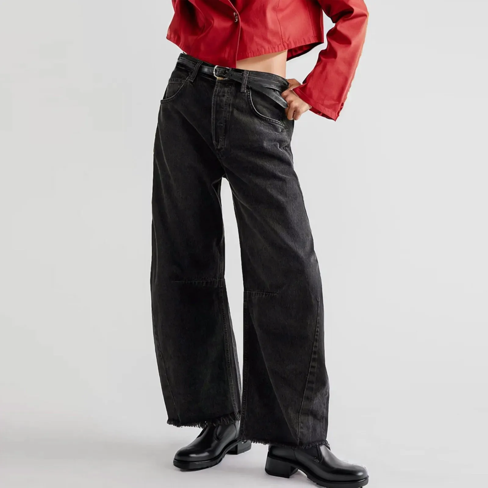 Joanie High Rise Barrel Jeans