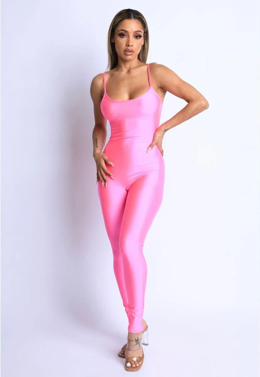 K Too  Spaghetti Strap Nylon Catsuit