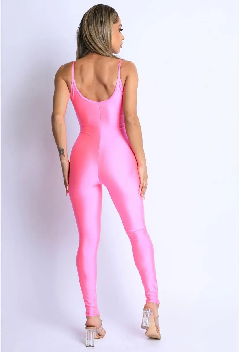 K Too  Spaghetti Strap Nylon Catsuit