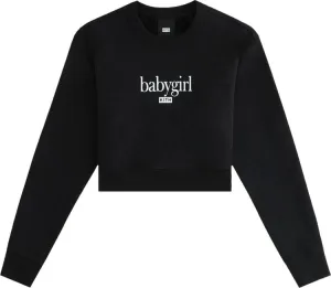 Kith Women For Aaliyah Babygirl Lynn Cropped Crew 'Black' Sweatshirt, black