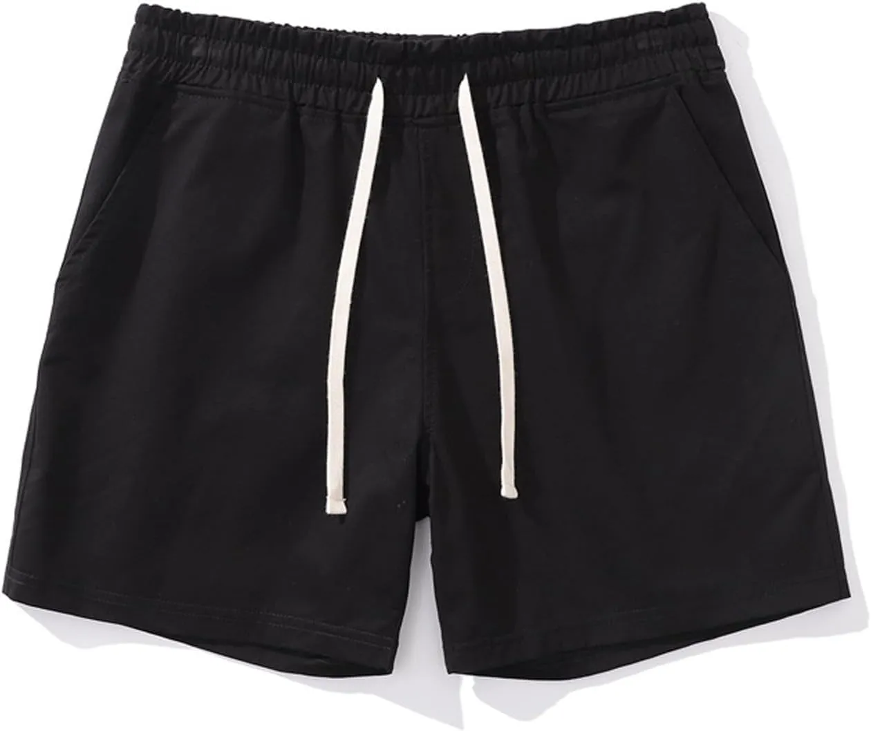 Men Shorts Slim Fit Flat Front Stretch Casual Short Shorts Outdoor Athletic Workout Running Comfy Activewear Pants