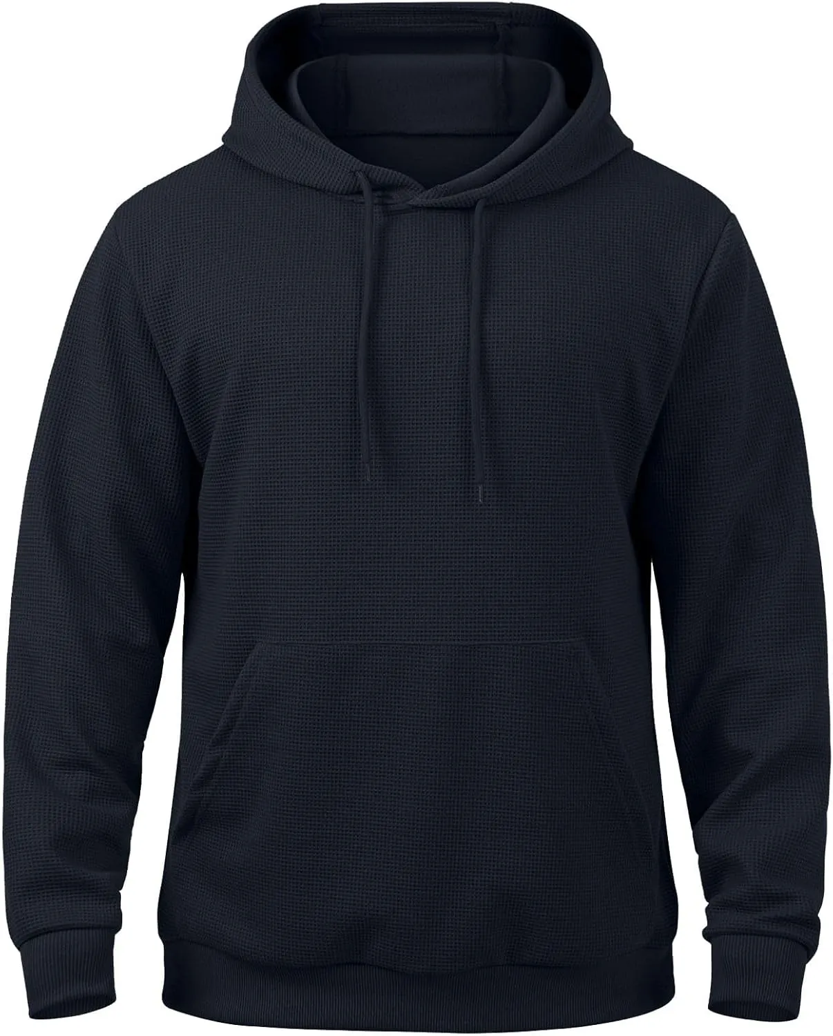 Mens Hooded Sweatshirts Pullover Causal Stylish Solid Long Sleeve Drawstring Gym Hooded Shirt Outdoor Fashion Top Tee