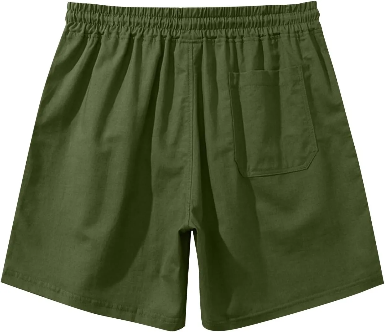 Men's Linen Shorts Casual Cotton Lightweight Elastic Waist Drawstring 2025 Summer Shorts with Pockets