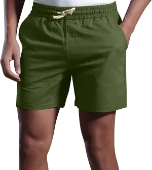 Men's Linen Shorts Casual Cotton Lightweight Elastic Waist Drawstring 2025 Summer Shorts with Pockets
