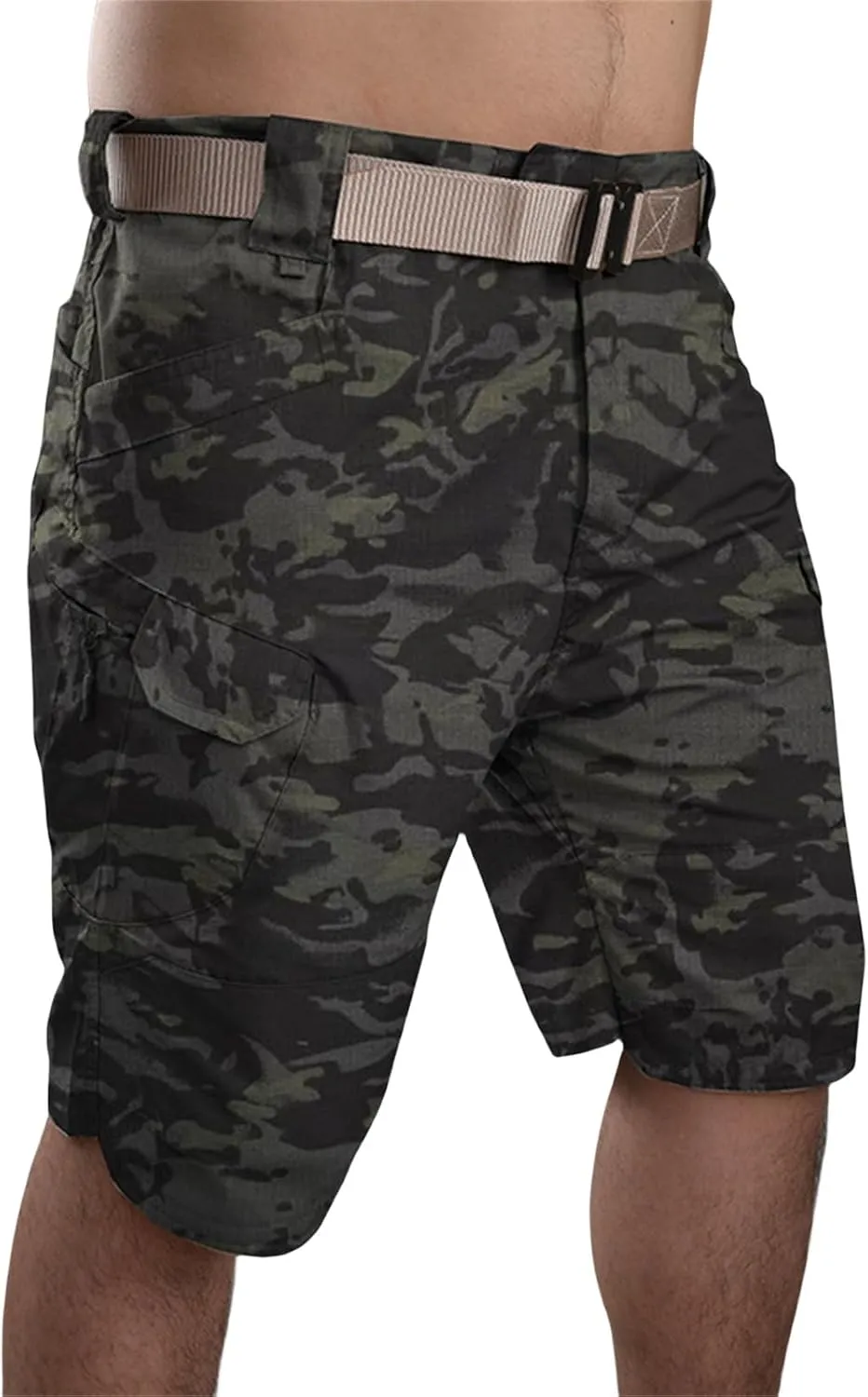 Men's Tactical Military Shorts Flat Front Urban Work Shorts Combat Hiking Pants Joggers Pants with Multi Pockets