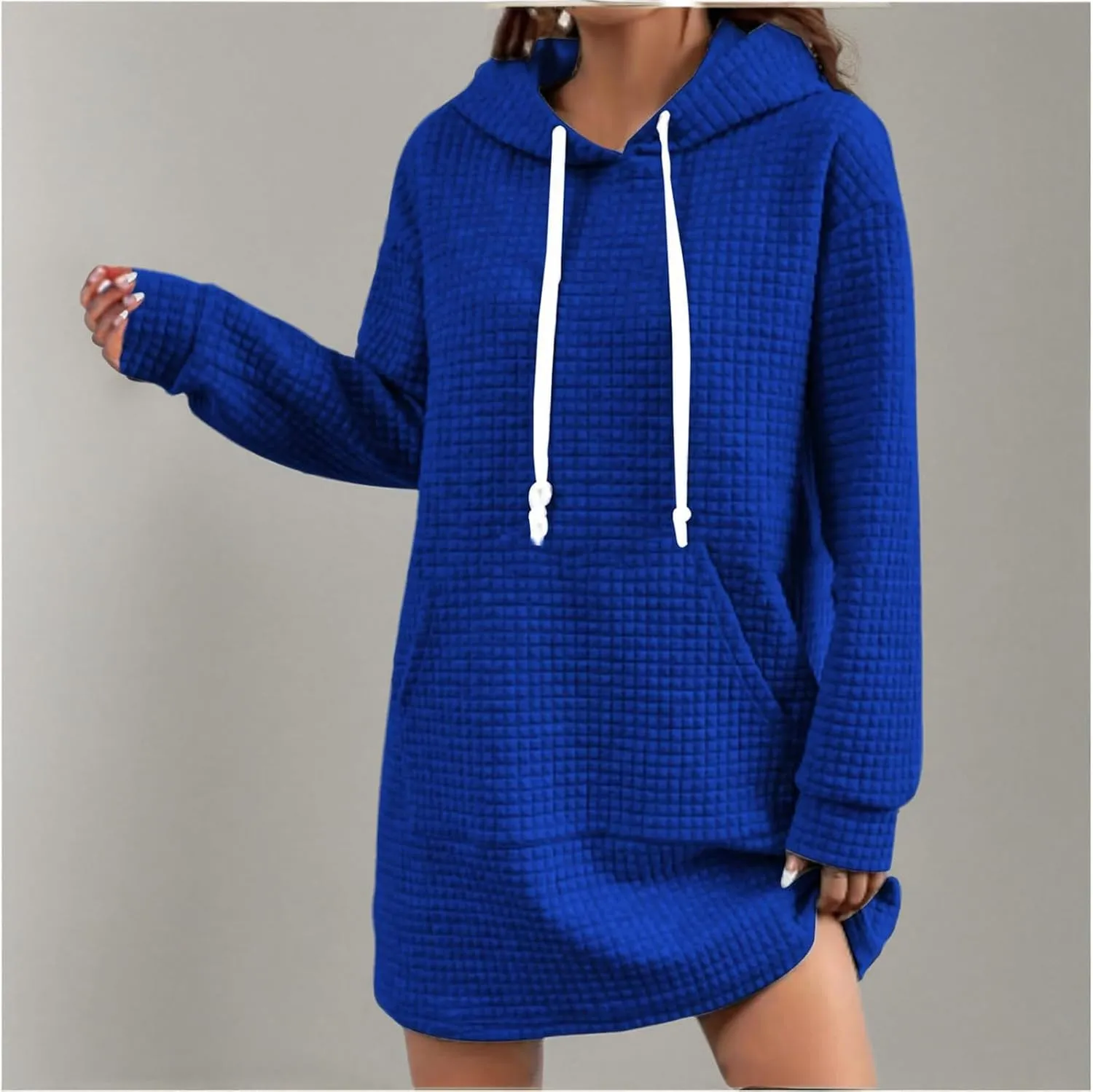 NREALY The Warmy Oversized Hoodie Dress for Womens Hoodies Pullover Long Sleeve Hoodies with Pocket