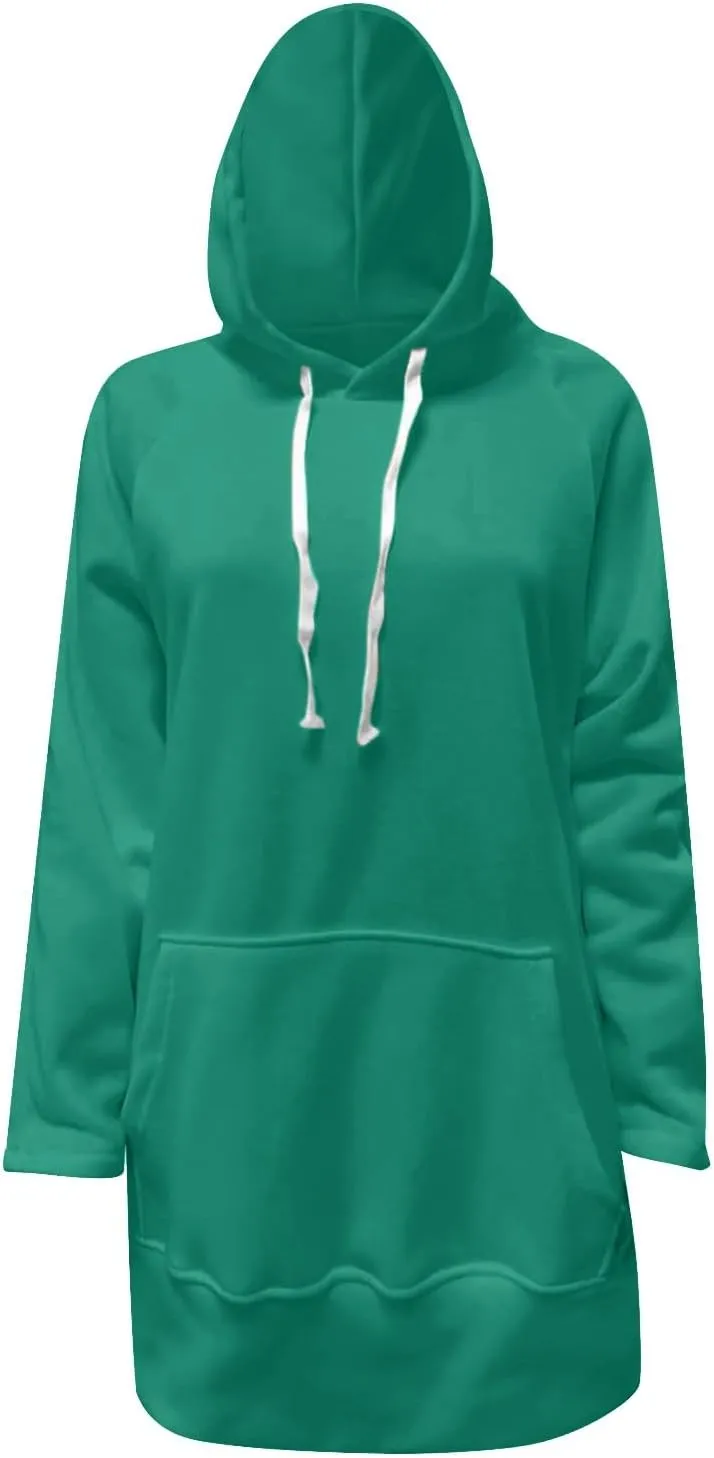 NREALY The Warmy Oversized Hoodie Dress for Womens Hoodies Pullover Long Sleeve Hoodies with Pocket