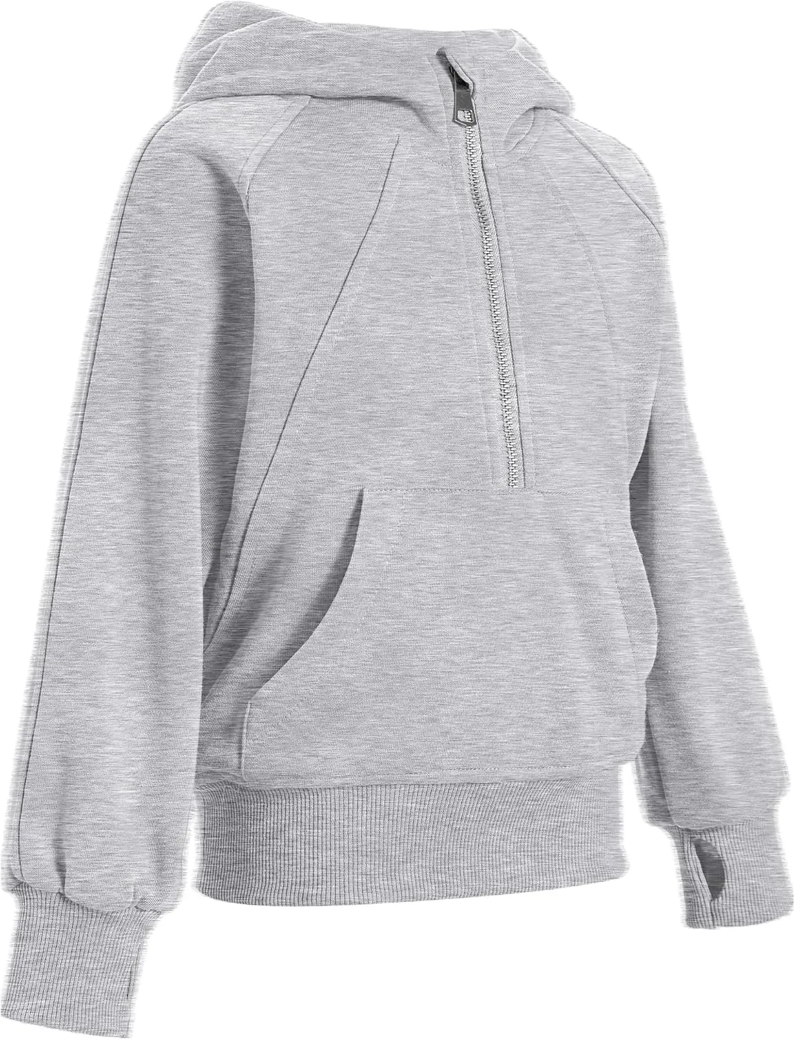 OBEEII Little Girls Sweatshirt Fleece Long Sleeve Zip Up Hoodies Half Zipper Sweatshirt with Pockets Fall Winter Pullover Top