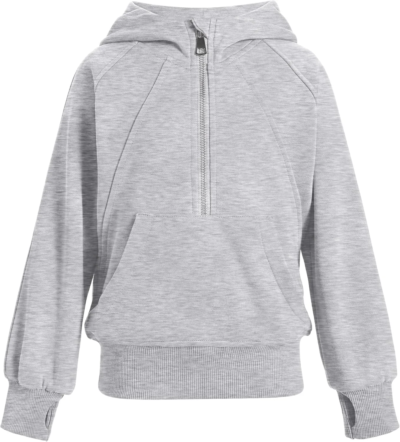OBEEII Little Girls Sweatshirt Fleece Long Sleeve Zip Up Hoodies Half Zipper Sweatshirt with Pockets Fall Winter Pullover Top