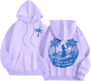 Pink Pom Puff Oversized Women's Hoodie - Long Sleeve Thermal Drawstring Sweatshirt Deal 2024
