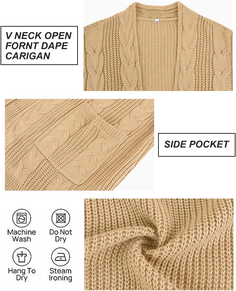 RITERA Womens Plus Size Cardigans Sweatershirts Coat Open Front Button Up Long Sleeeve Oversize Winter Outfit XL-5XL