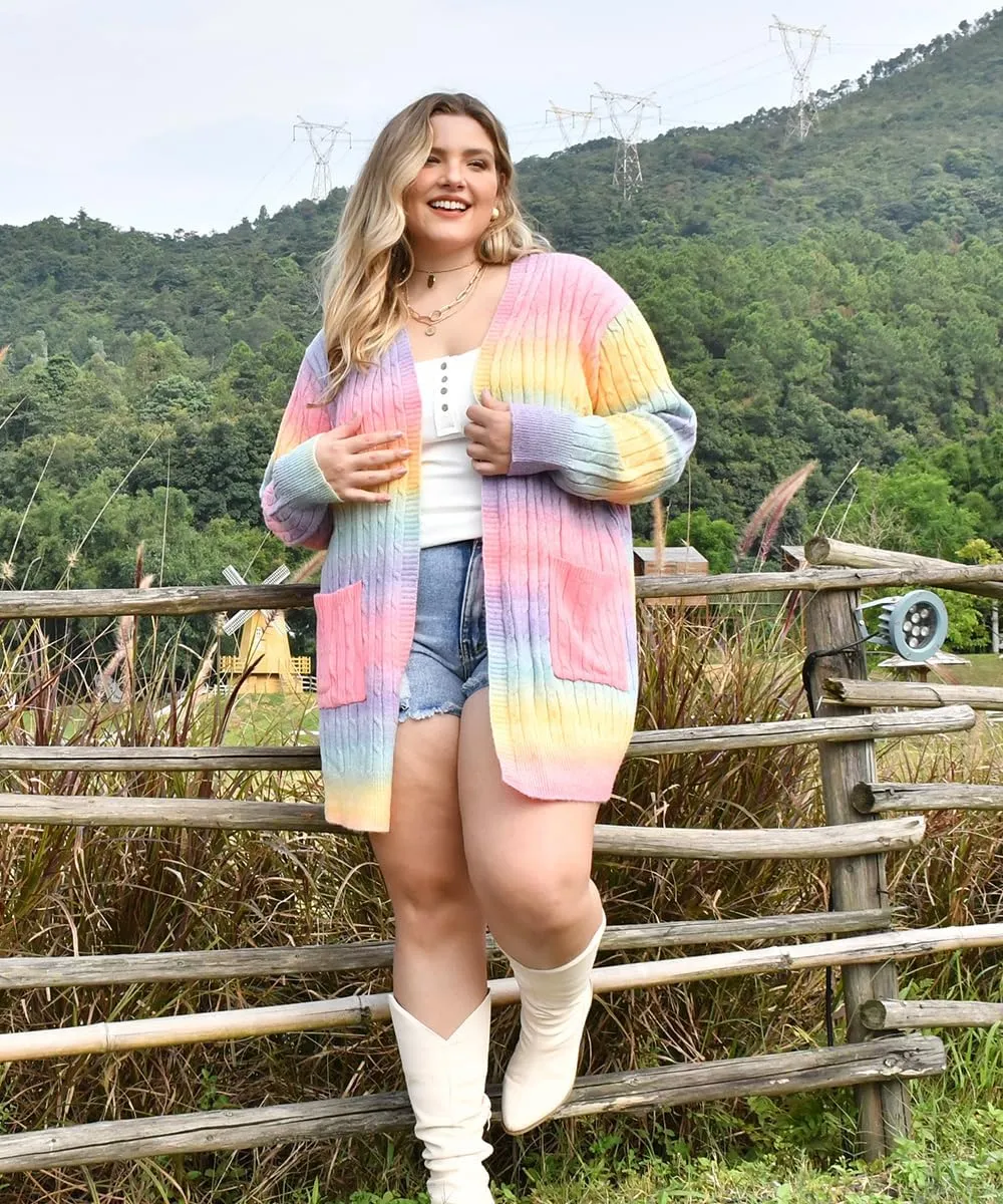RITERA Womens Plus Size Cardigans Sweatershirts Coat Open Front Button Up Long Sleeeve Oversize Winter Outfit XL-5XL