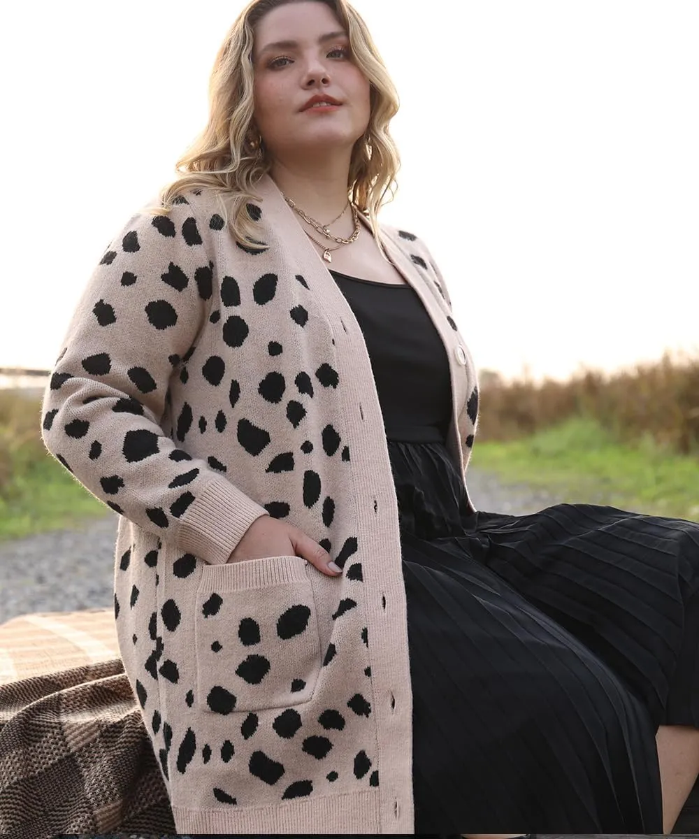 RITERA Womens Plus Size Cardigans Sweatershirts Coat Open Front Button Up Long Sleeeve Oversize Winter Outfit XL-5XL
