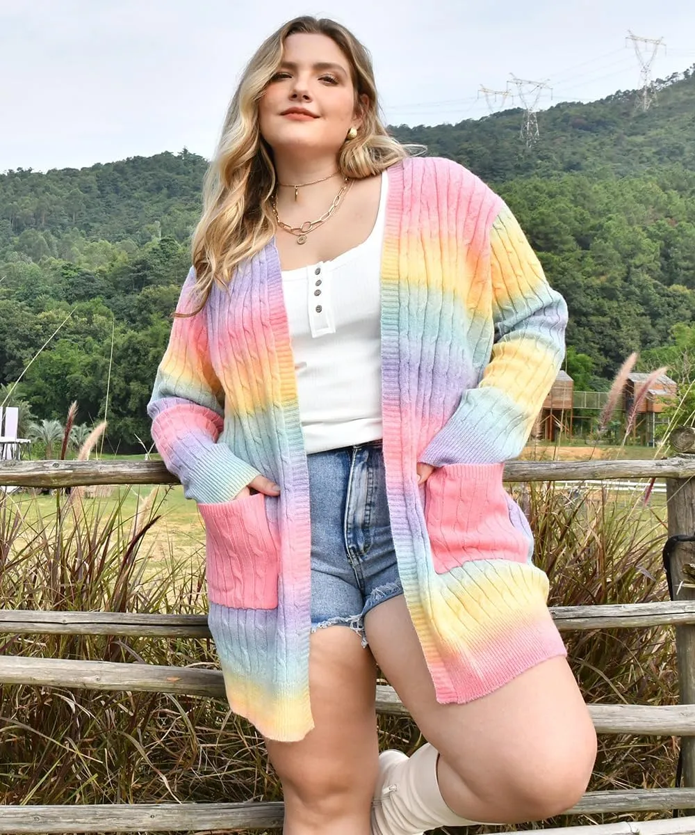 RITERA Womens Plus Size Cardigans Sweatershirts Coat Open Front Button Up Long Sleeeve Oversize Winter Outfit XL-5XL