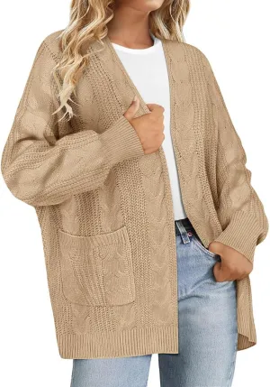 RITERA Womens Plus Size Cardigans Sweatershirts Coat Open Front Button Up Long Sleeeve Oversize Winter Outfit XL-5XL