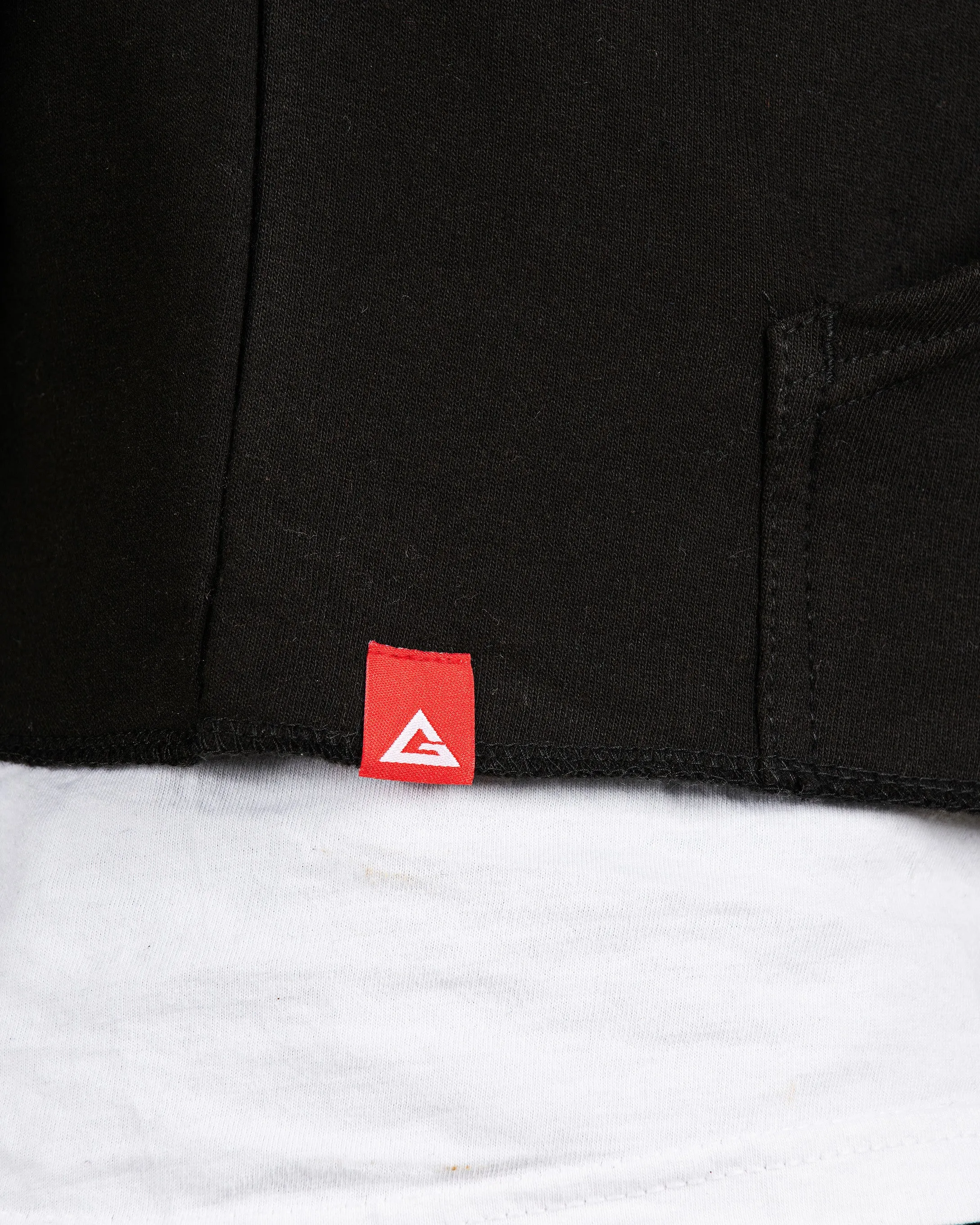 RS Classic Womens Cropped Pocket Hoodie - Black