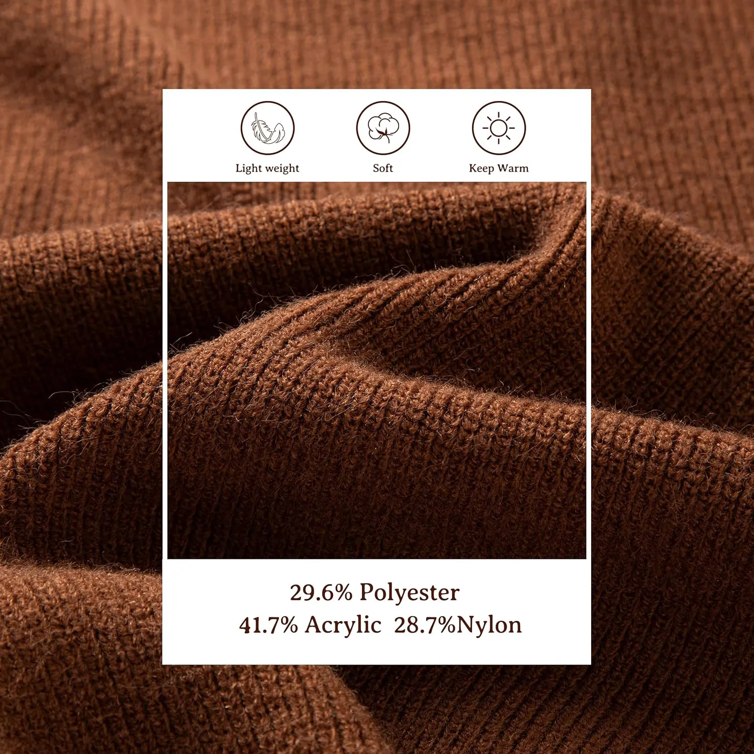 Simple&Opulence Womens Cardigan Button Down Crew Neck Sweater Open Front Long Sleeve Lightweight Knitted Sweaters