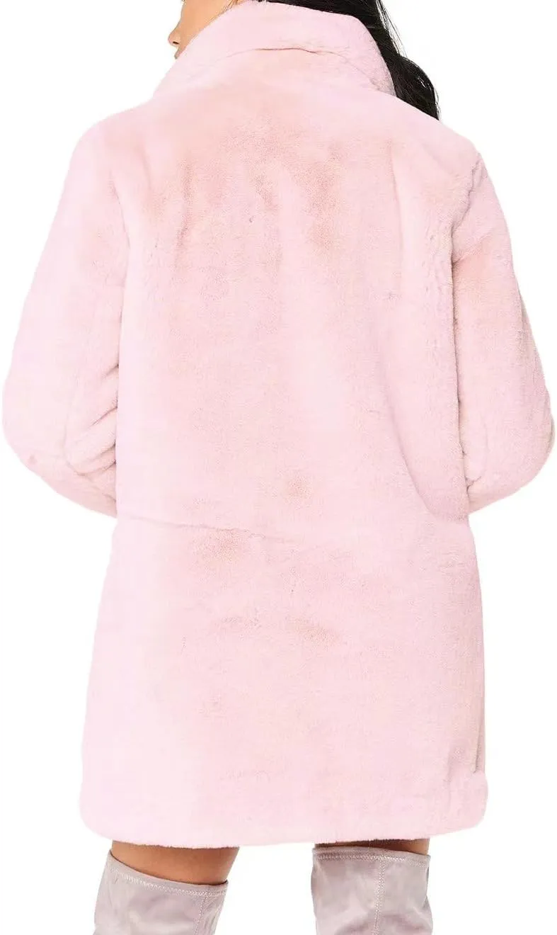 TOPONSKY Womens Winter Warm Lapel Faux Fur With Inner Lining & Buttons Coats