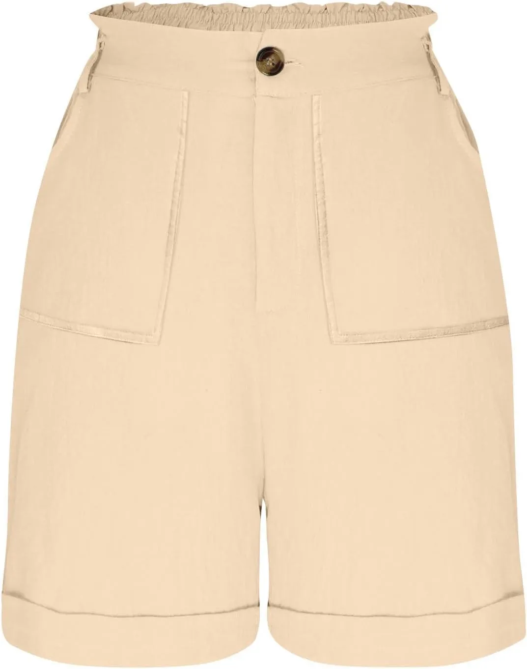 Women's Bermuda Shorts with Pockets 2025 Summer Casual Elastic Waist Lounge Short Pants High Waisted Dressy Shorts